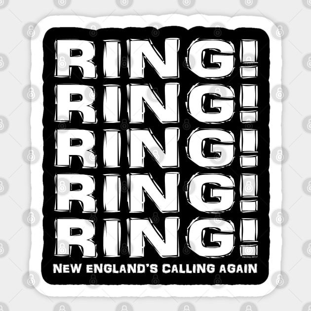 Ring Ring Ring Ring Ring Sticker by Illustratorator